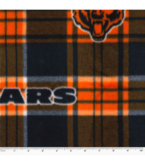Fabric Traditions Chicago Bears Fleece Fabric Plaid