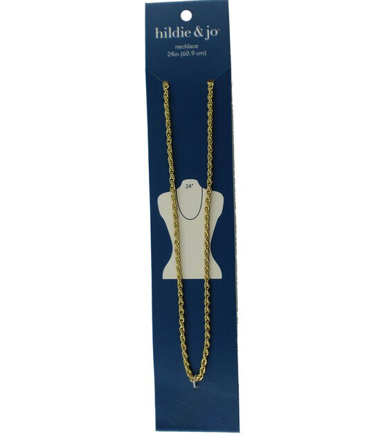24" Gold Rope Necklace by hildie & jo