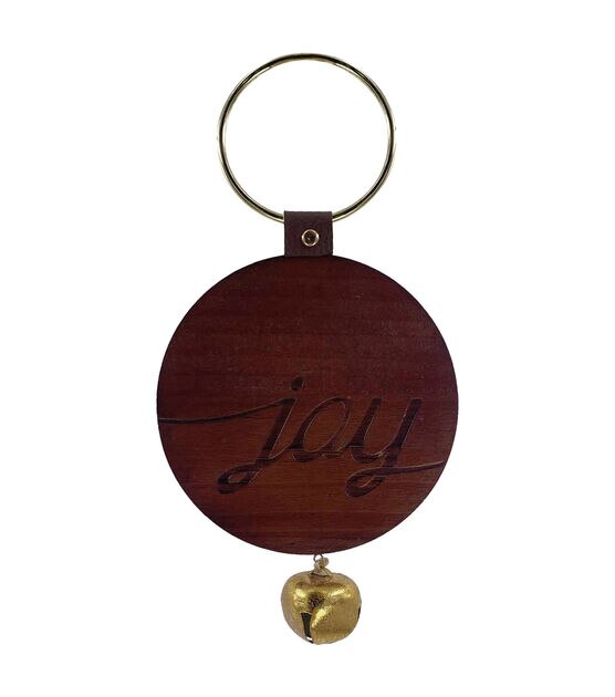 10 Christmas Brown Joy Tag With Jingle Bell by Place & Time