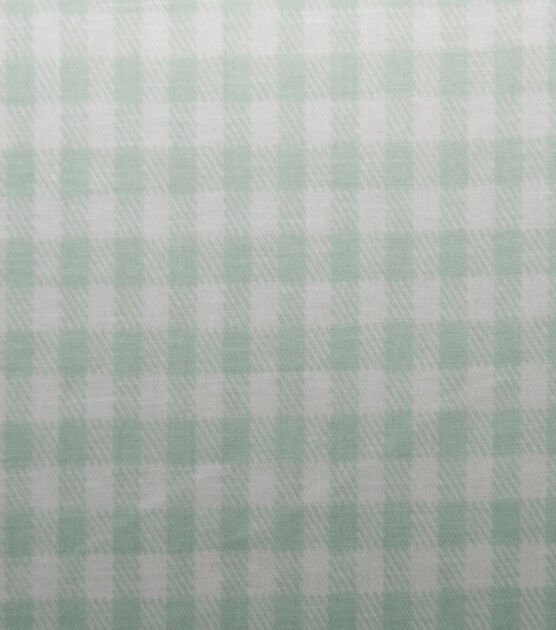 Mint Gingham Quilt Cotton Fabric by Keepsake Calico