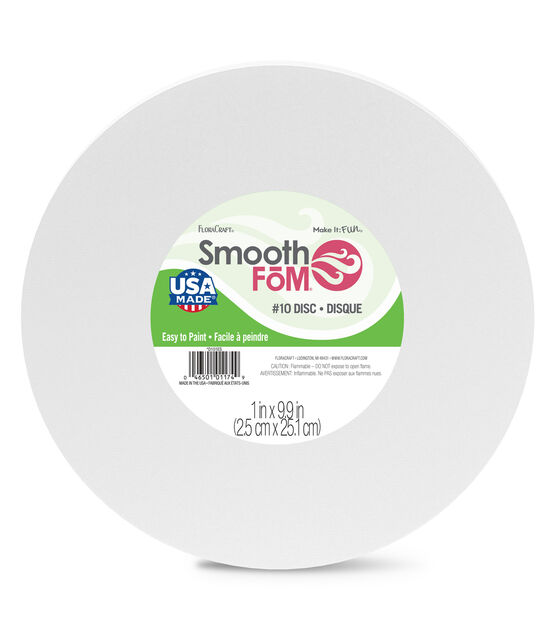 FloraCraft SmoothFoam 10" White Foam Disc