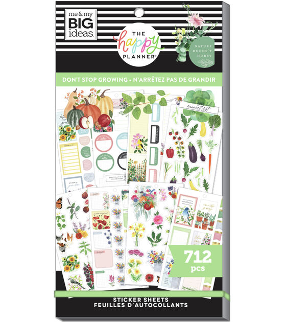 712pc Don't Stop Growing Happy Planner Stickers