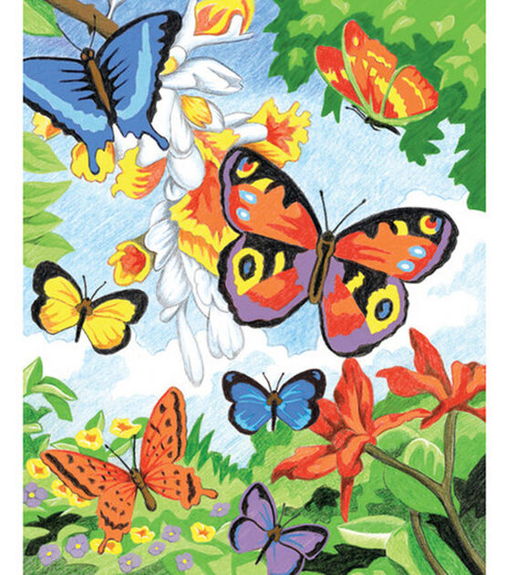Royal Langnickel Pencil By Number Kit Butterflies
