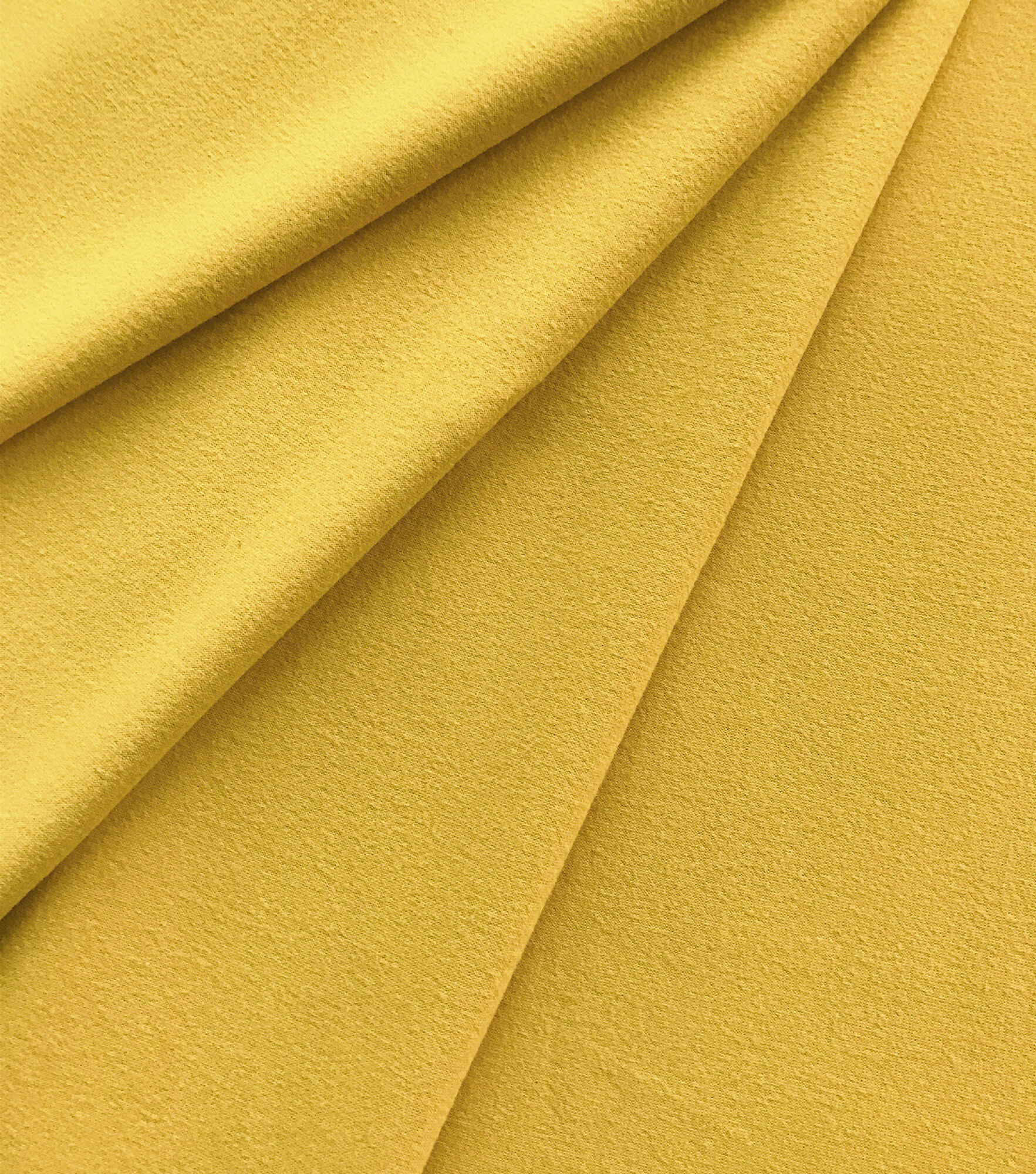 Double Brush Polyester Spandex Fabric, Yellow Pan, hi-res