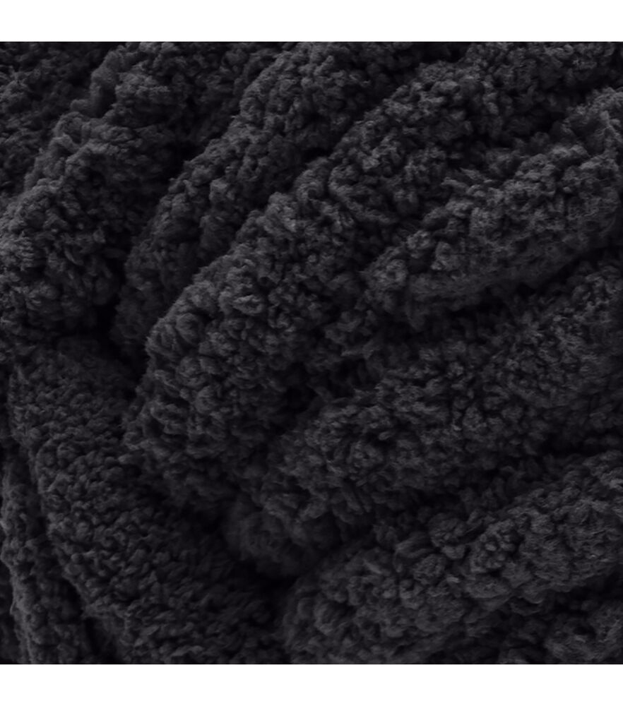 Bernat Blanket Extra Thick 72yds Jumbo Polyester Yarn, Coal, swatch, image 37