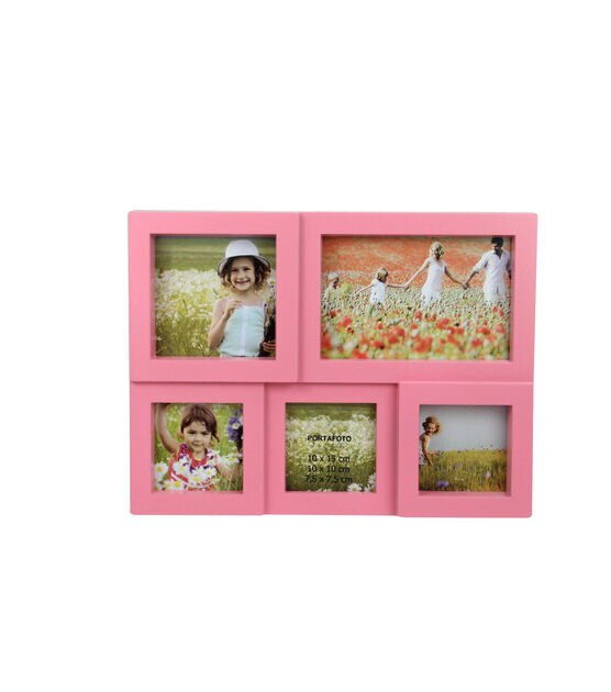 Northlight 12" Pink 5 Photo Collage Frame