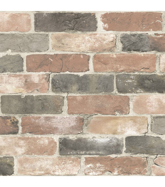 WallPops NuWallpaper Peel and Stick Wallpaper Newport Reclaimed Brick