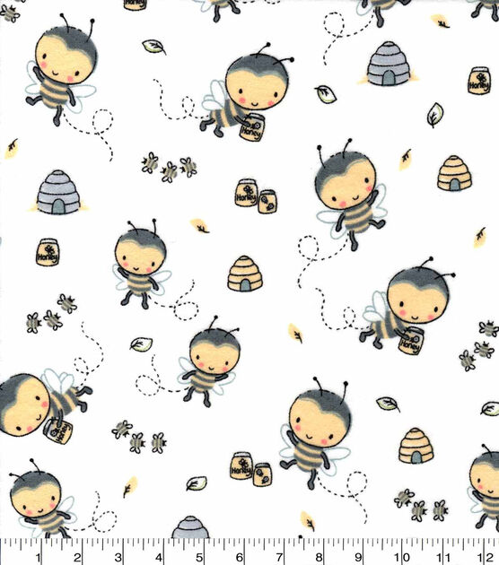 Bee Hive Nursery Flannel Fabric, , hi-res, image 2