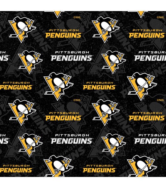Pittsburgh Penguins Cotton Fabric Tone on Tone