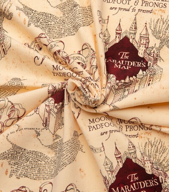 Harry Potter Knit Fabric 58'' Marauders Map, , hi-res, image 5