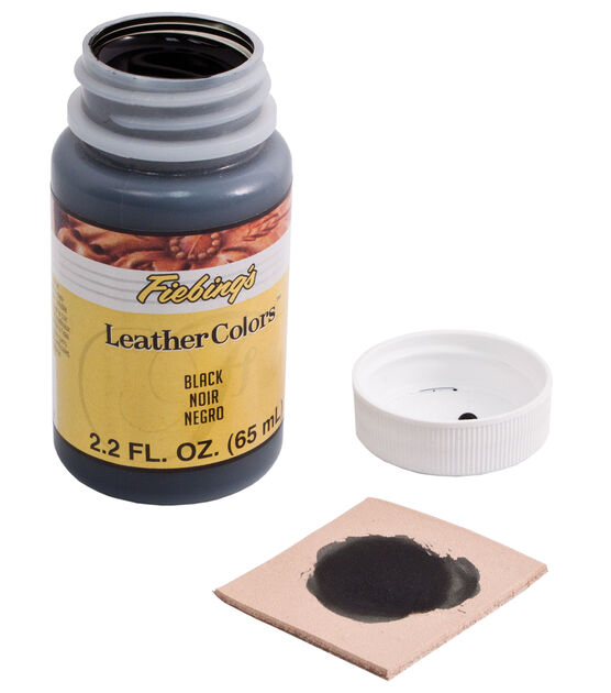 Realeather  Fiebing's 2.2 fl. oz LeatherColors Leathercraft Dye Black, , hi-res, image 2