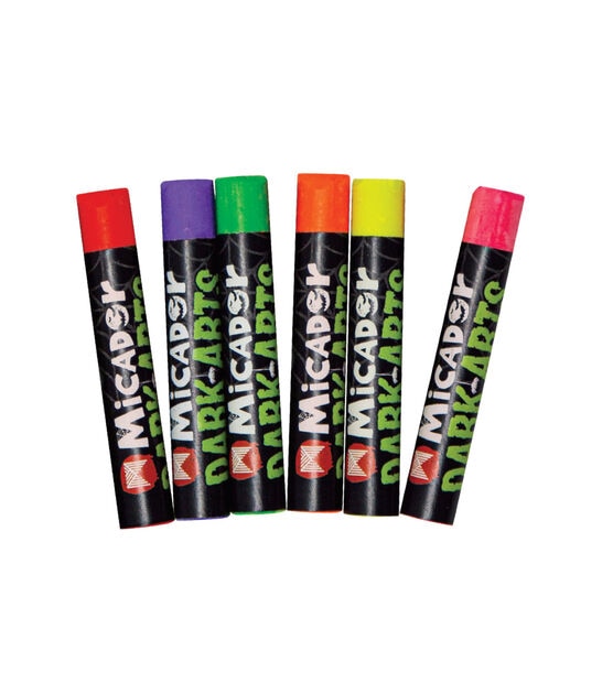 Micador Dark Arts, Neon Glow Oil Pastels, 6 - Color Set