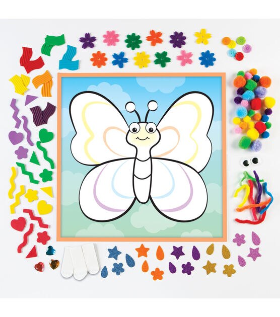 Faber-Castell 13" Sensory Craft Butterfly Sticky Wall Art, , hi-res, image 2