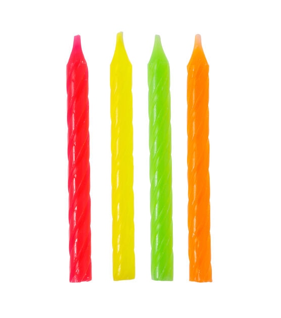 2" Neon Birthday Candles 24ct by STIR, , hi-res, image 2