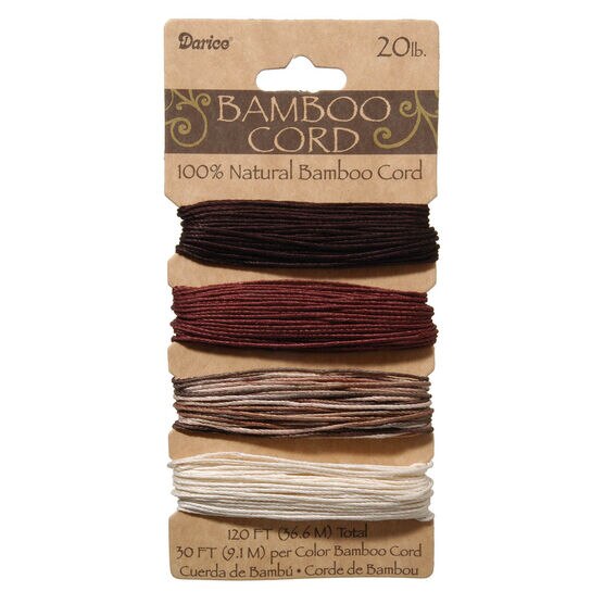 120' Earthy Colors Natural Bamboo Cords 4pk hy hildie & jo