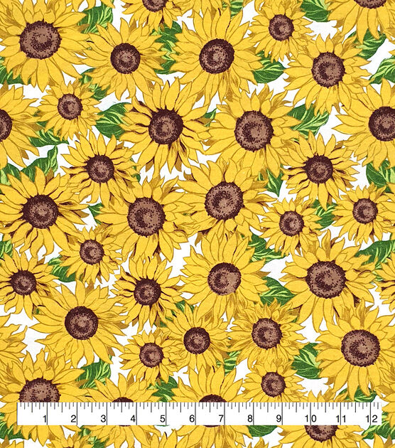 Packed Sunflower Super Snuggle Flannel Fabric, , hi-res, image 2