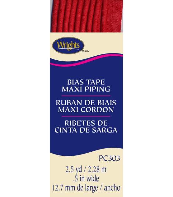 Wrights 1/2" x 2.5yd Maxi Piping Tape, , hi-res, image 1