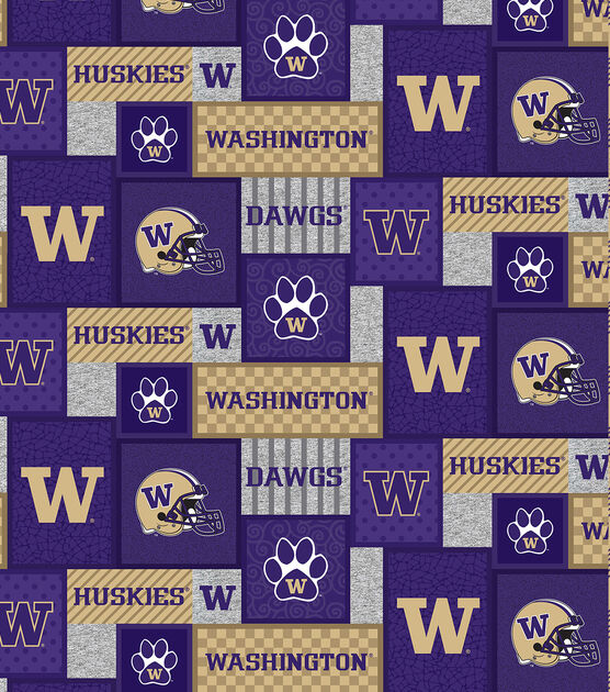 University of Washington Huskies Fleece Fabric College Patch, , hi-res, image 2
