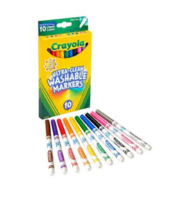 Crayola 10ct Classic Washable Fine Line Markers, , hi-res, image 2