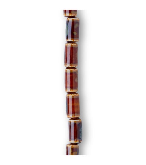 Brown Tubular Ceramic Strung Beads by hildie & jo, , hi-res, image 3