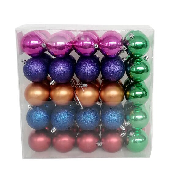 60mm Shatterproof Christmas Ball Ornaments 50ct by Place & Time, , hi-res, image 1