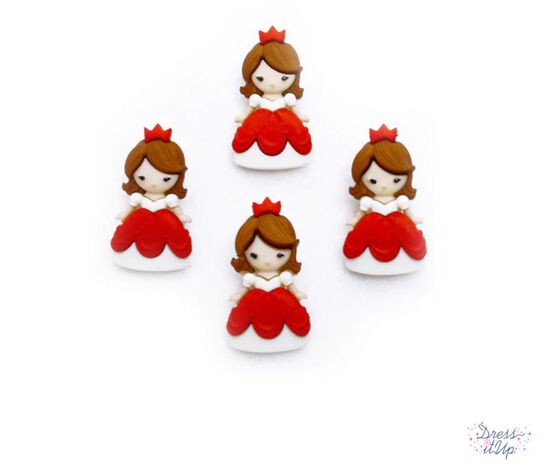 Dress It Up 3ct Little Girl Glitter Pretty Princesses Novelty Buttons, , hi-res, image 2