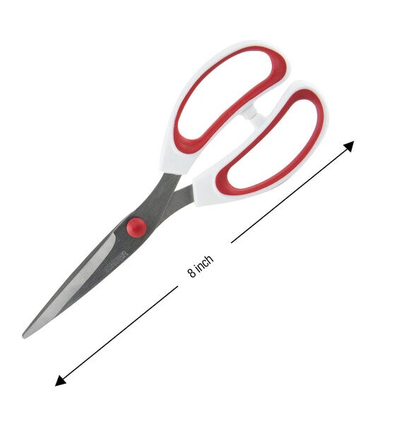 SINGER 8.5” Fabric Scissors and 5.5” Detail Craft Scissors with Paisley  Polka Dot Prints