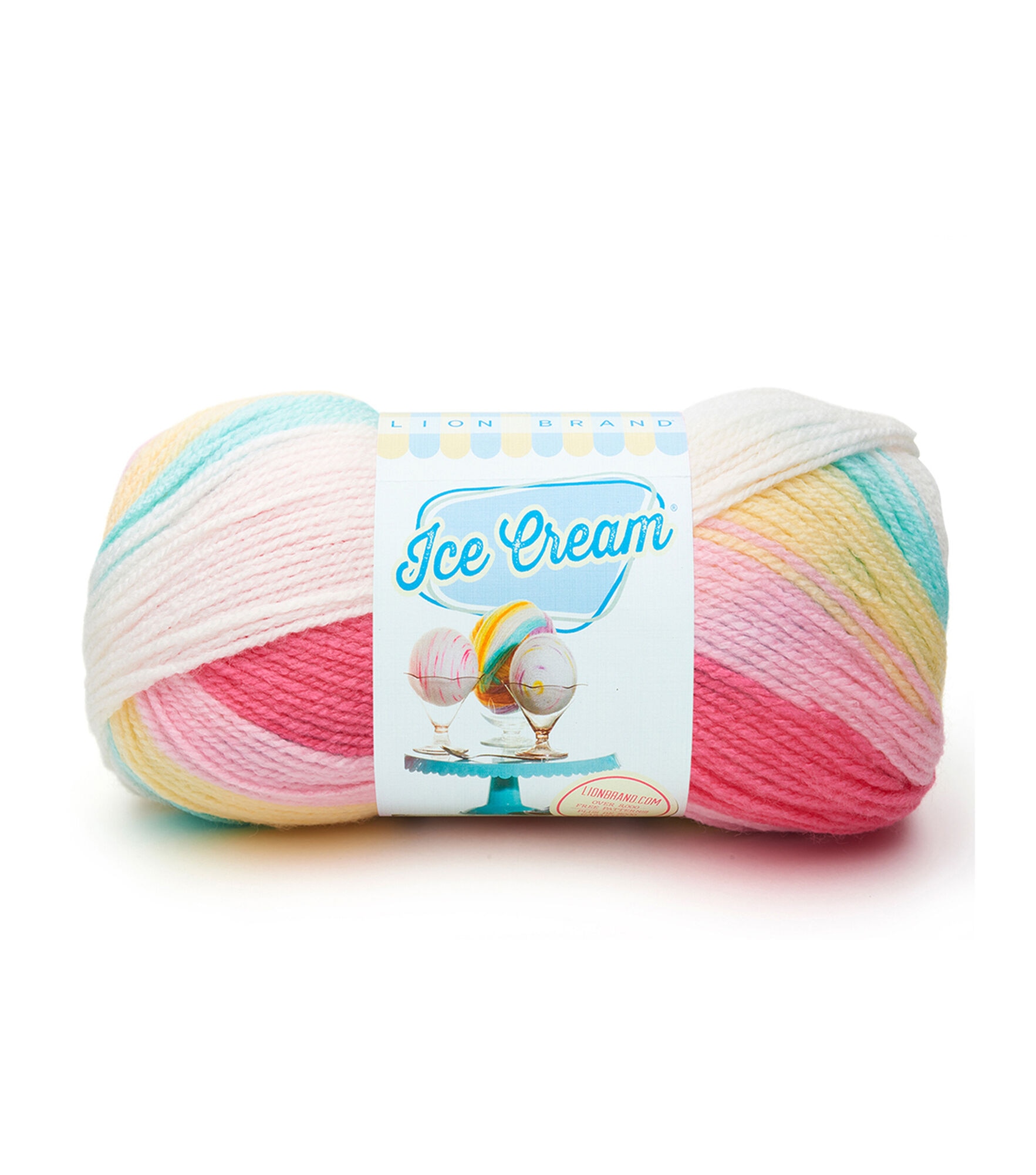 Lion Brand Ice Cream 394yds Light Weight Acrylic Yarn, Tutti Frutti, hi-res