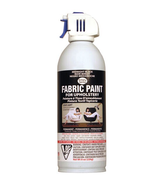 Upholstery Spray Fabric Paint 8oz-Midnight Black