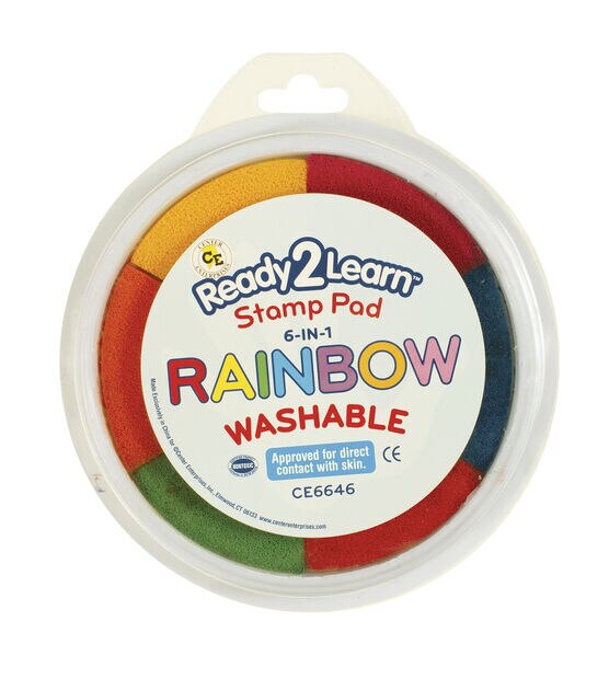 4ct Ready 2 Learn Jumbo Circular Washable Stamp Pads, Primary, Set of 4