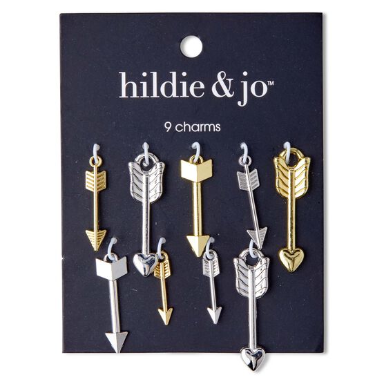 9ct Gold & Silver Arrow Charms by hildie & jo