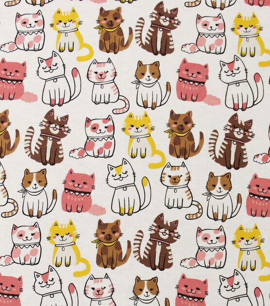 Cute Cats Super Snuggle Flannel Fabric