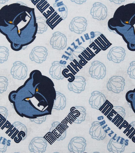 Memphis Grizzlies Cotton Fabric Logo Toss