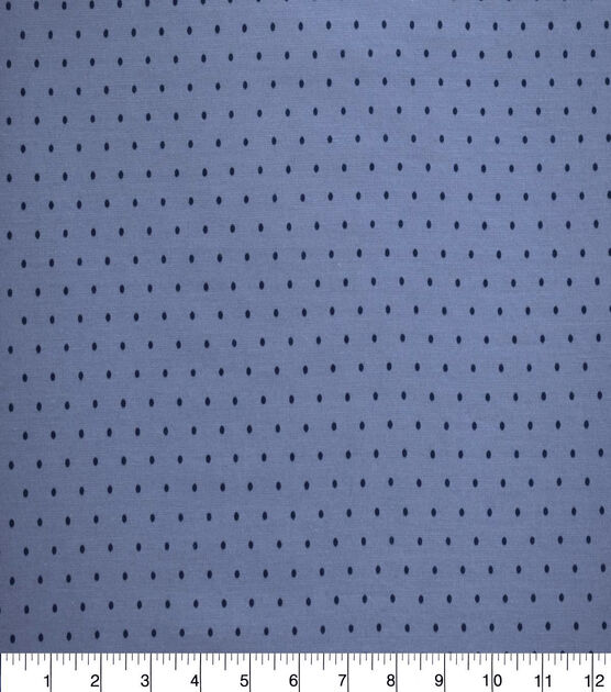 Dark Blue Dots on Light Blue Quilt Cotton Fabric by Quilter's Showcase