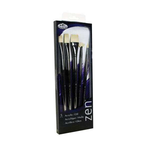 Royal Brush Zen Brush Set 33 Acrylic/Oil Long Handle Brushes 5pc, , hi-res, image 1
