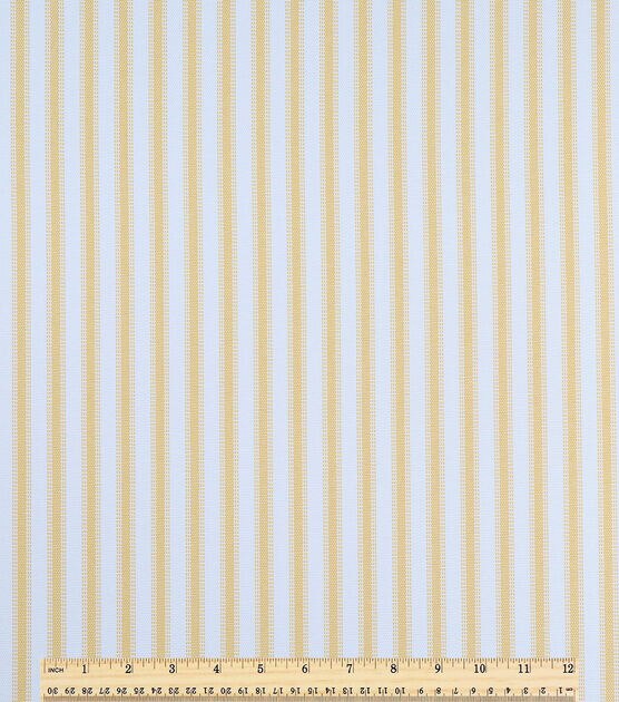 Harbor Stripe Lemon Woven Outdoor Fabric, , hi-res, image 2