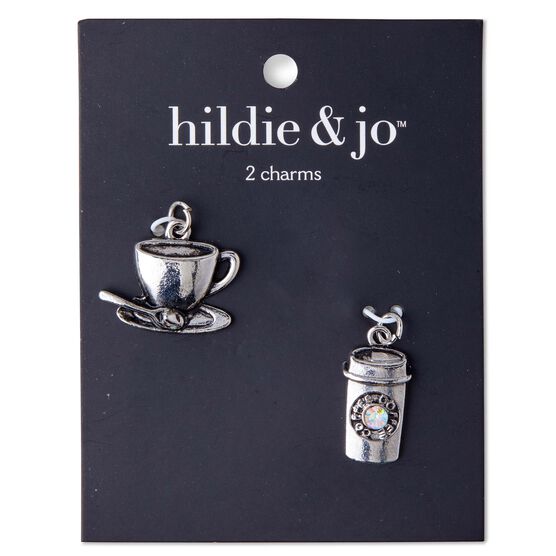 2pk Silver Coffee Charms by hildie & jo