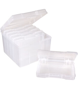 9 Clear Plastic Storage Box With 7 Compartments