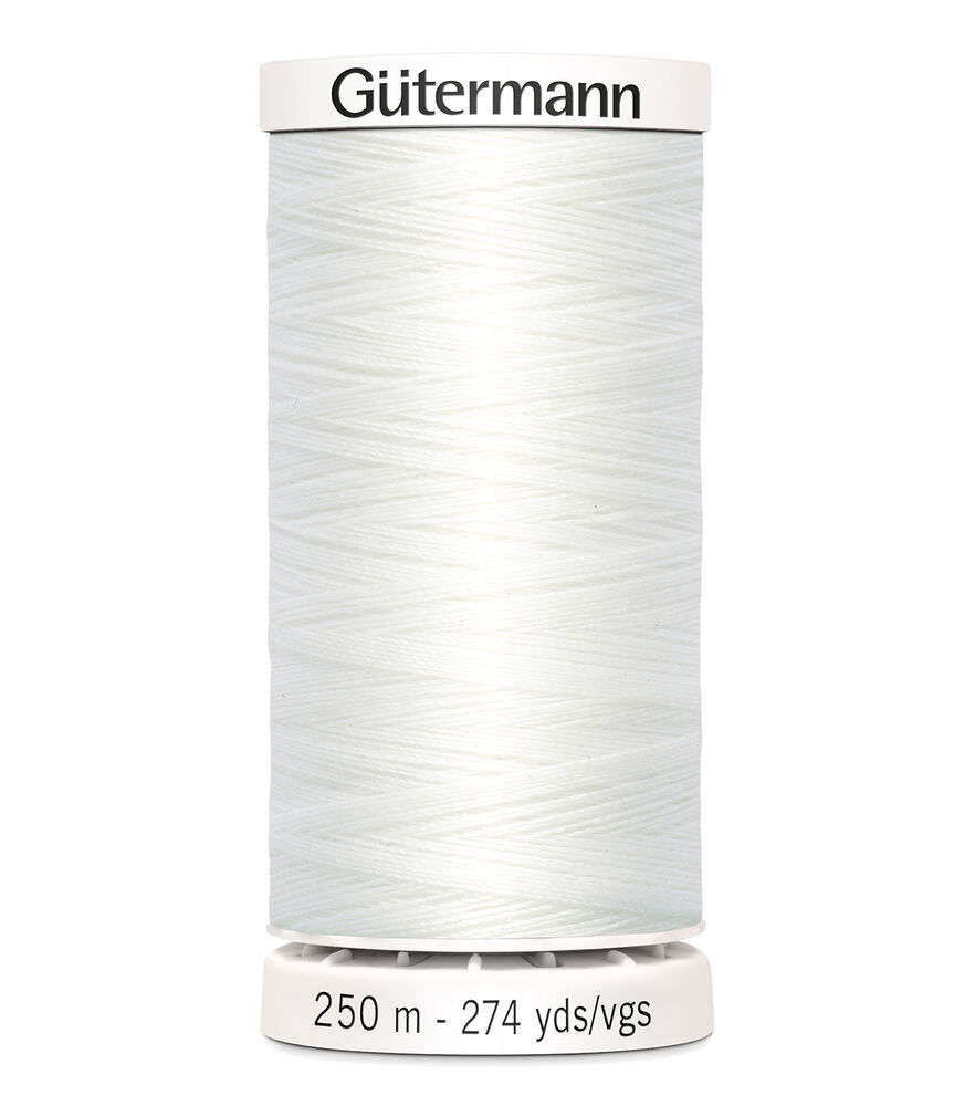 Gutermann Sew All Thread 273Yds (400 & 800 series), 020 Nu White, swatch