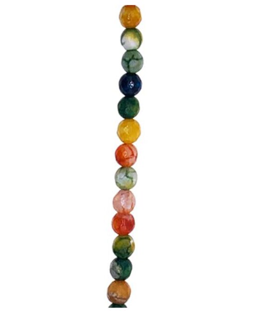7" Multicolor Agate Stone Strung Beads by hildie & jo, , hi-res, image 2