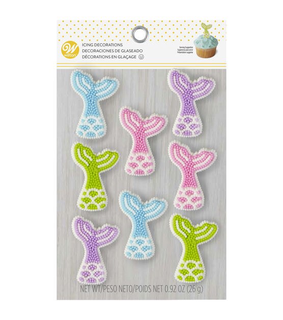 Wilton Mermaid Tail Icing Decorations 8 Count