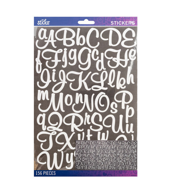 Script Alphabet Stickers