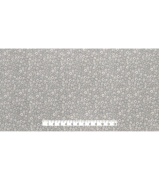 Tiny Daisy Gray 108" Wide Flannel Fabric, , hi-res, image 4