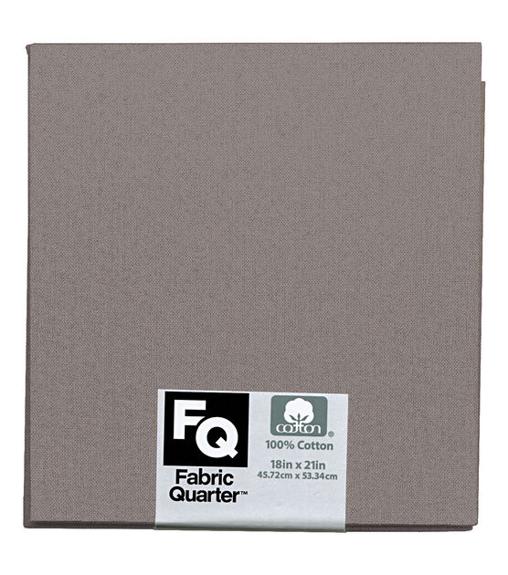 Gray 1 Piece Cotton Fabric Quarter, , hi-res, image 1