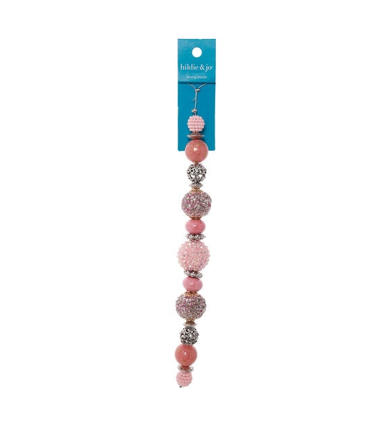 7" Shine Pink Strung Beads by hildie & jo