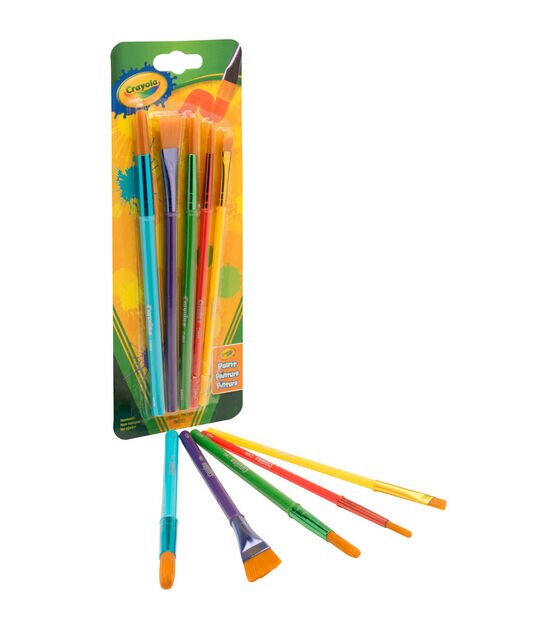Crayola 5ct Art & Craft Paint Brushes, , hi-res, image 3