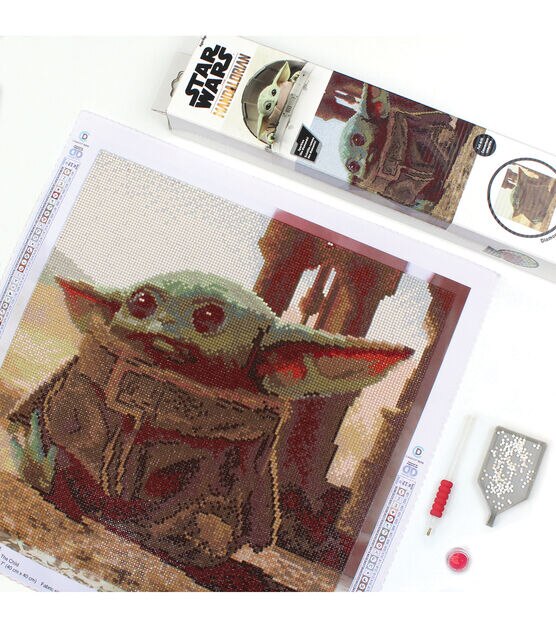Modern Merch Starwars Diamond Art Kits for Adults Disney, Star Wars Diamond  Painting Kits Grogu and The Mandalorian Baby Yoda Diamond Dots Arts and