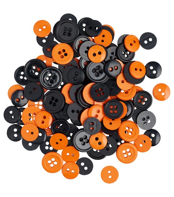 Favorite Findings 120ct Halloween Black & Orange Buttons, , hi-res, image 3