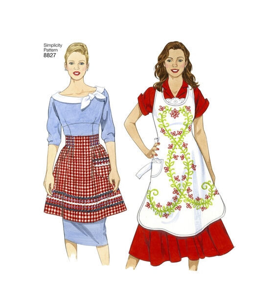 Simplicity S8827 Size S to L Misses Aprons Sewing Pattern, , hi-res, image 5