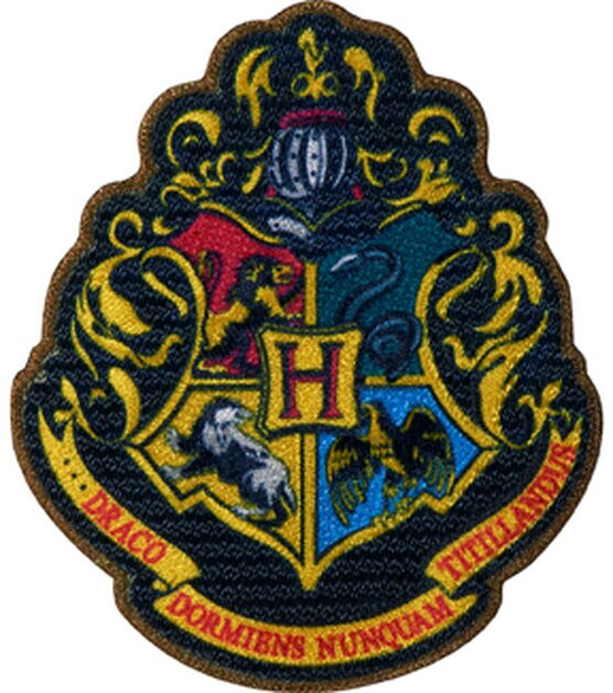 Warner Brothers 4" Warner Brother Harry Potter Shield Iron On Patch, , hi-res, image 2
